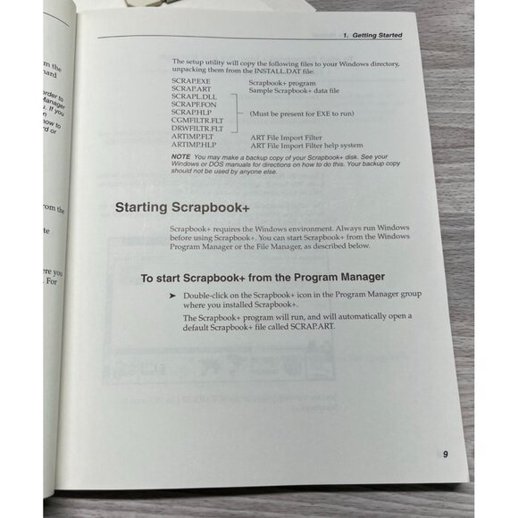 Scrapbook+ Version 2.2 Floppy Disk Software Instructions 1992 Central Point - Picture 9 of 11